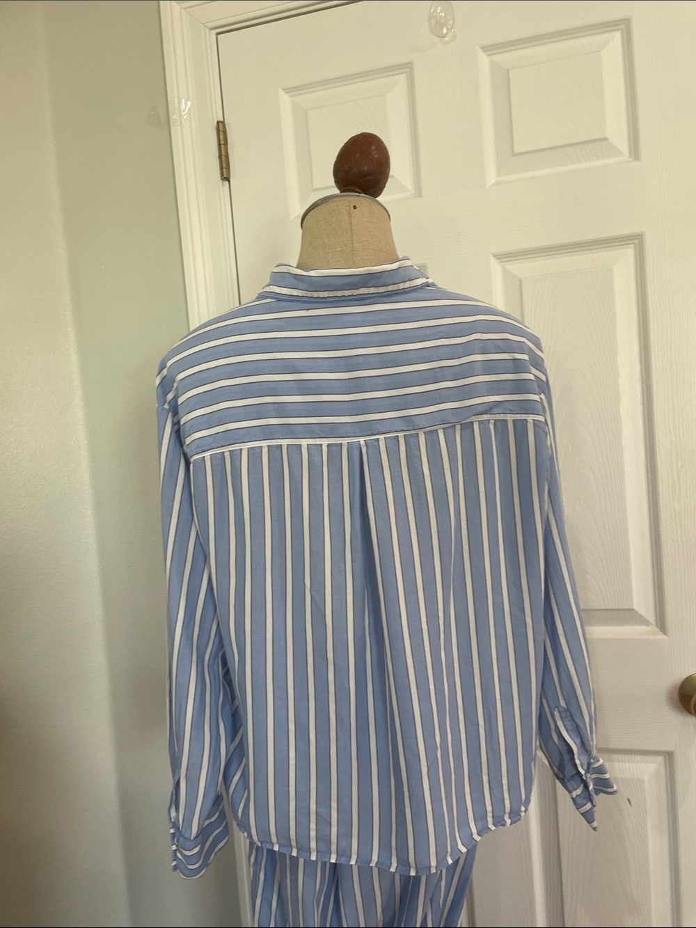 Stars Above Striped simply cool fabric sleepwear Pajama Set blue white women’s L - Picture 7 of 16